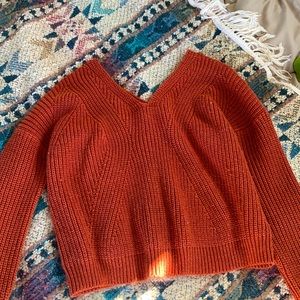 deep v cut sweater
